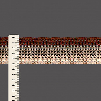 ELÁSTICO CROCHÊ 5cm MARROM/CAMURÇA CLARO/CRU 25m