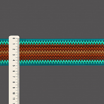 ELÁSTICO CROCHÊ 5cm VERDE/MARROM/LARANJA/BEGE 25m