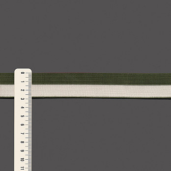 ELÁSTICO DUO 3cm VERDE/PÉROLA ROSADO 25m