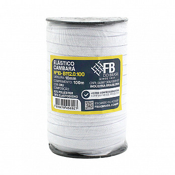 ELÁSTICO EMBUTIR CAMBARÁ Nº10 10mm SEM BENEFICIAMENTO 100m