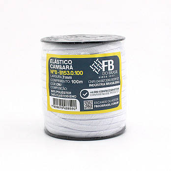ELÁSTICO EMBUTIR CAMBARÁ Nº8 7mm SEM BENEFICIAMENTO 100m