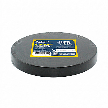 ELÁSTICO EMBUTIR CEDRO Nº20 19mm PRETO 25m