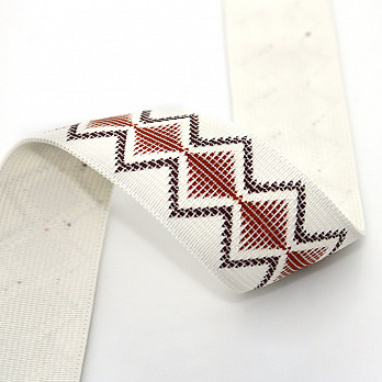 ELÁSTICO ÉTNICO 3,6cm CHAMPAGNE/MARROM/CONHAQUE 25m