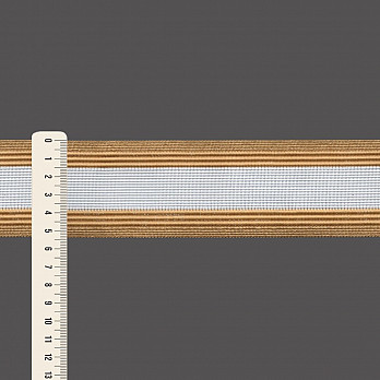 ELÁSTICO LISTRADO NERVURA 5,4cm SEM BENEFICIAMENTO/BEGE 25m