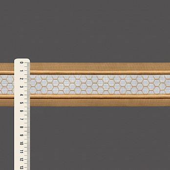 ELÁSTICO LISTRADO NERVURA COLMEIA 5,4cm SEM BENEFICIAMENTO/BEGE 25m