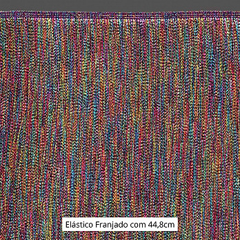 ELÁSTICO FRANJADO LUREX 44,8cm MULTICOR 10m
