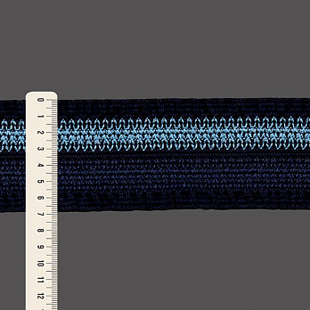 ELÁSTICO FRANZIDO 6,9cm AZUL MARINHO/AZUL/AZUL PASTEL 25m