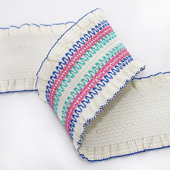 ELÁSTICO FRANZIDO 6,9cm CHAMPAGNE/AZUL/ROSA/AZUL PISCINA 25m