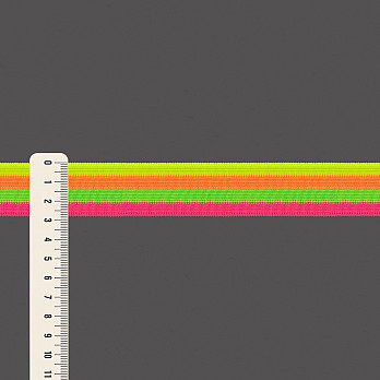 ELÁSTICO IMBUIA LISTRADO 2,8cm AMARELO NEON/LARANJA NEON/VERDE NEON/PINK NEON 25m
