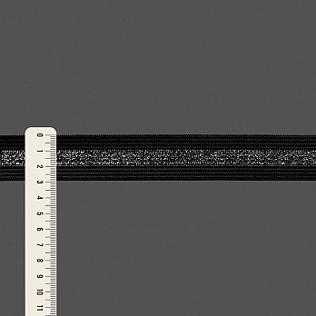 ELÁSTICO IMBUIA LISTRADO 2,9cm PRETO/PRATA 25m