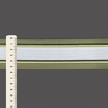 ELÁSTICO LISTRADO NERVURA 5,4cm SEM BENEFICIAMENTO/MILITAR ENVELHECIDO 25m