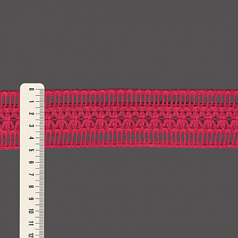 ELÁSTICO PALITO FLOR 4,9cm CEREJA 25m