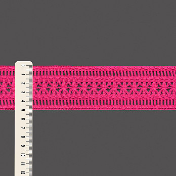ELÁSTICO PALITO FLOR 5cm PINK 25m