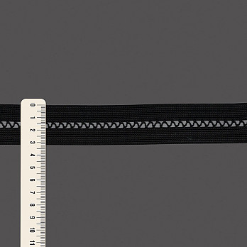 ELÁSTICO PALITO ZIG ZAG 3,2cm PRETO 1m