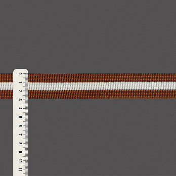 ELÁSTICO PREGA LISTRADO 2,9cm CAMURÇA/CHAMPAGNE 25m