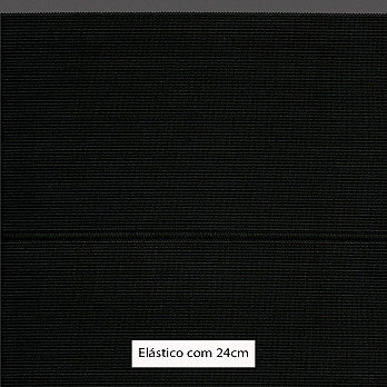 ELÁSTICO PUNHO 24cm PRETO 25m