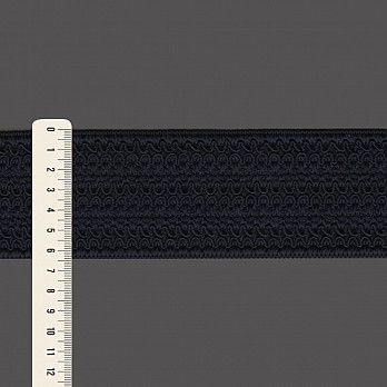 ELÁSTICO RELEVO ONDULADO 6,4cm AZUL MARINHO 25m