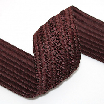 ELÁSTICO RELEVO ONDULADO 6,4cm CAFÉ 25m