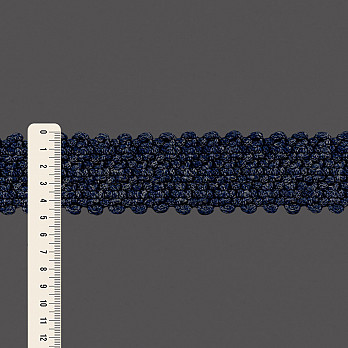 ELÁSTICO RÚSTICO ZIG ZAG 4,8cm CINZA MÉDIO/AZUL 25m