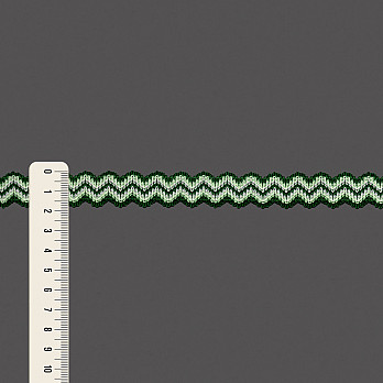 ELÁSTICO SIANINHA LISTRADO 1,8cm VERDE/CHAMPAGNE 20m
