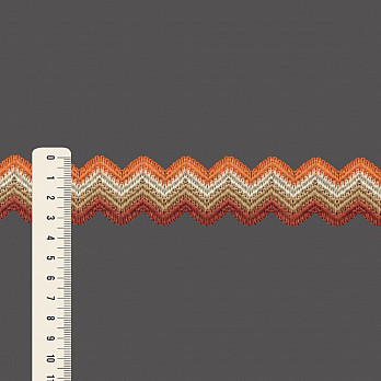 ELÁSTICO SIANINHA LISTRADO 3,4cm TELHA/BEGE/PESSÊGO/SALMÃO 25m