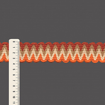 ELÁSTICO SIANINHA LISTRADO 3,8cm TELHA/BEGE/PÊSSEGO/SALMÃO 25m