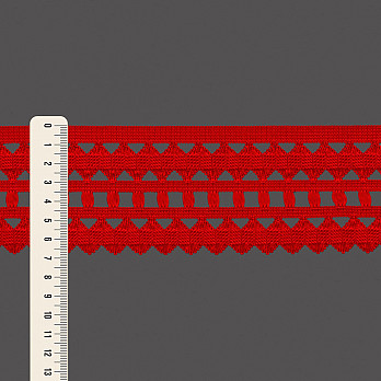 ELÁSTICO SIANINHA PALITO LEANDRA 7cm VERMELHO 25m