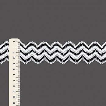 ELÁSTICO SIANINHA ZIGZAG 4cm SEM BENEFICIAMENTO/PRETO 25m