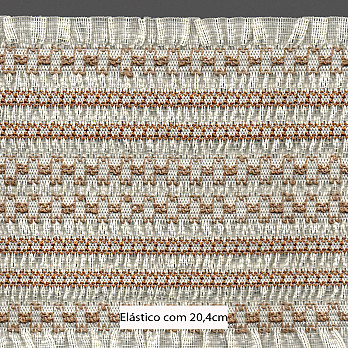 ELÁSTICO TOP GLAM 20,4cm CHAMPAGNE/JUTA/MARROM CLARO 10m