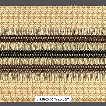 ELÁSTICO TOP JULIE 25,5cm PÊSSEGO/MARROM MÉDIO/VERDE 10m