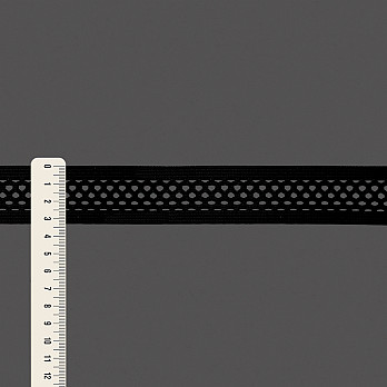 ELÁSTICO VAZADO 3,3cm PRETO 25m
