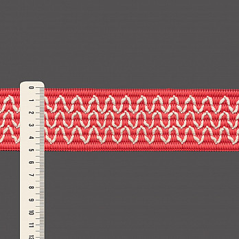 ELÁSTICO ZIG ZAG 5,1cm GOIABA/CRU 25m