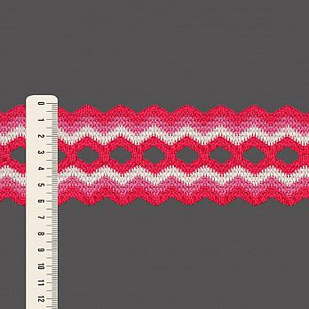 ELÁSTICO ZIG ZAG 6,3cm PINK/ROSA/CHAMPAGNE 25m