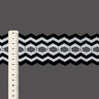 ELÁSTICO ZIG ZAG 6,3cm PRETO/SEM BENEFICIAMENTO 25m