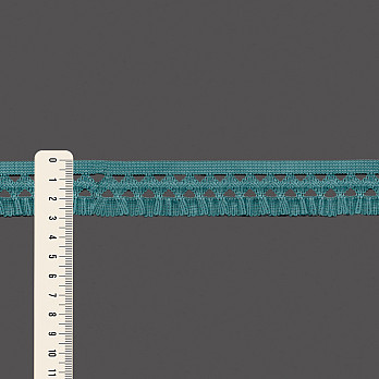 ELÁSTICO ZIG ZAG BABADO 2,8cm VERDE RETRÔ 25m