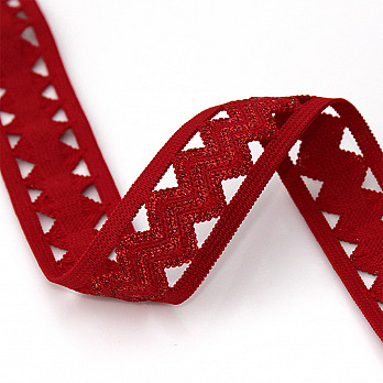 ELÁSTICO ZIG ZAG NÁTALIE 3,5cm VERMELHO 25m