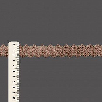 ELÁSTICO ZIG ZAG TEXTURIZADO 2,4cm BROWN 25m