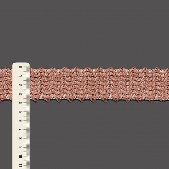 ELÁSTICO ZIG ZAG TEXTURIZADO 4cm BROWN/NÉVOA 25m