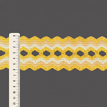 ELÁSTICO ZIGZAG 6,3cm AMARELO ESPECIAL/AMARELO CLARO/CREME MODA 25m