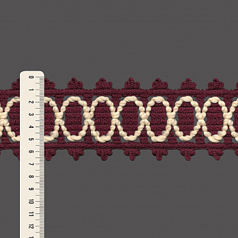 ENTREMEIO BOLINHA CORDÃO 6,3cm MALBEC/PÊSSEGO 30m