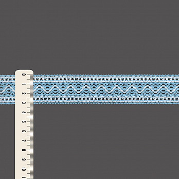 ENTREMEIO BOLINHA ZIG ZAG 3,1cm AZUL BEBÊ/SEM BENEFICIAMENTO 30m