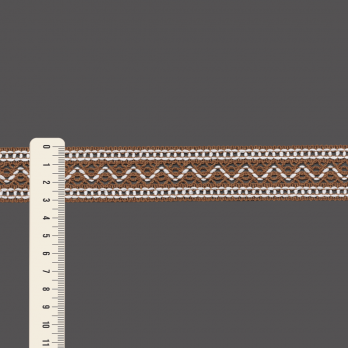 ENTREMEIO BOLINHA ZIG ZAG 3,1cm LARANJA ESCURO/SEM BENEFICIAMENTO 30m