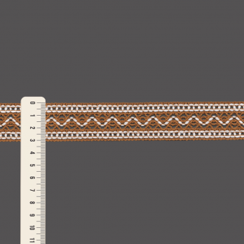 ENTREMEIO BOLINHA ZIG ZAG 3,1cm MARROM MÉDIO/SEM BENEFICIAMENTO 30m