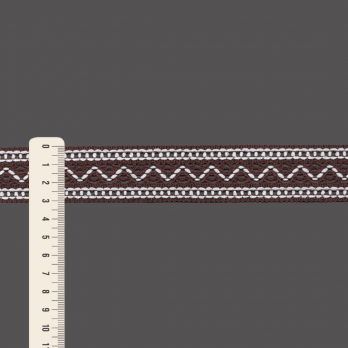 ENTREMEIO BOLINHA ZIG ZAG 3,1cm MARROM/SEM BENEFICIAMENTO 30m