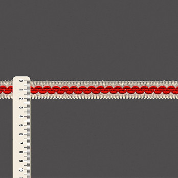 ENTREMEIO COM SIANINHA 2cm CRU/VERMELHO MAÇÃ 50m