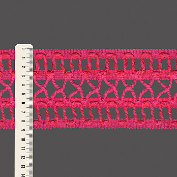ENTREMEIO CORDÃO NAVY 8,9cm PINK/VERMELHO 20m
