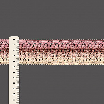 ENTREMEIO CROCHÊ CISSA 4,6cm ROSA VELHO/CAPUCCINO/NÉVOA/CRU 30m