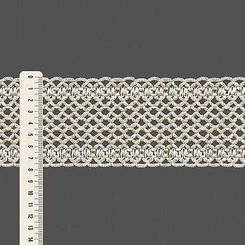ENTREMEIO CROCHÊ CLARA 7,8cm CHAMPAGNE 30m