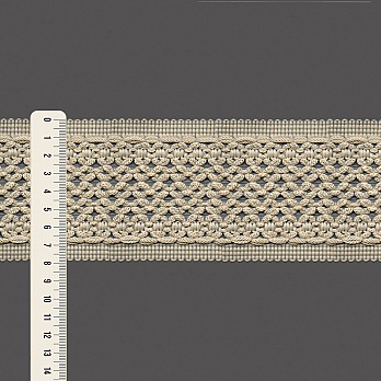 ENTREMEIO CROCHÊ CLARA 7,9cm AREIA 30m