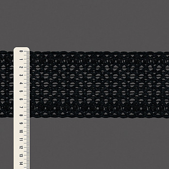 ENTREMEIO CROCHÊ CLARA 8,3cm PRETO 30m